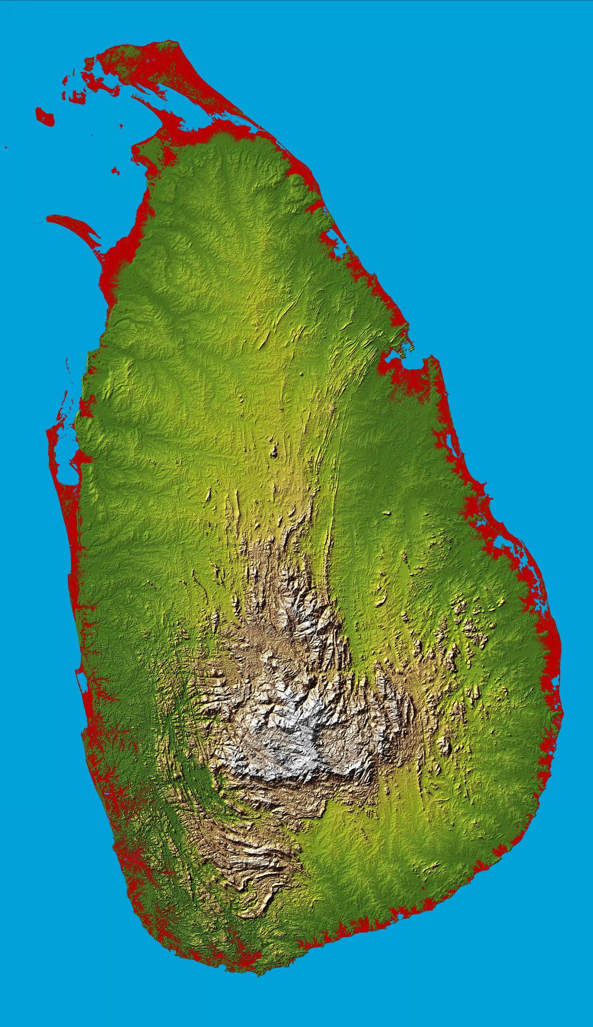 ramani ya Sri Lanka 3d