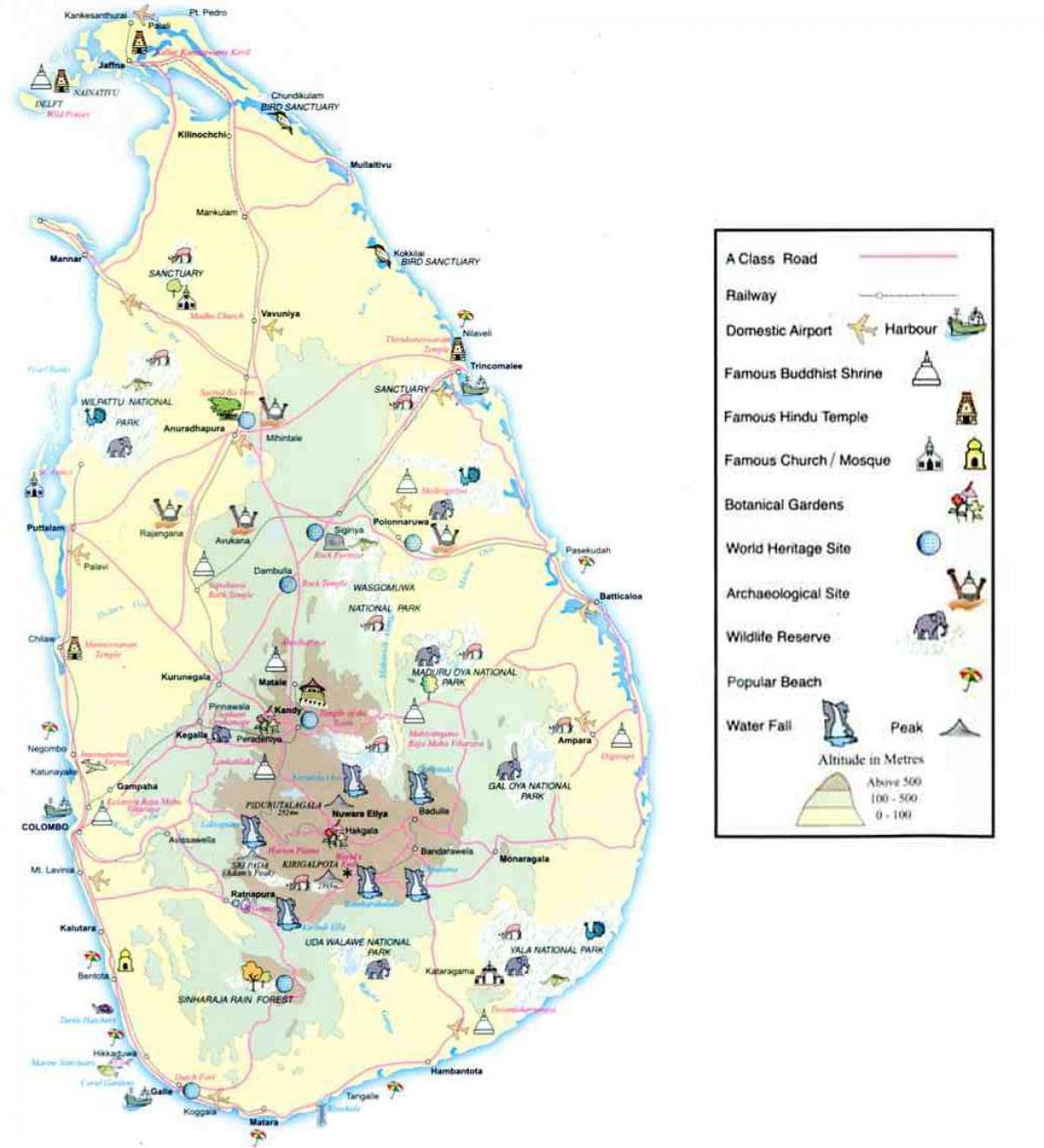 ramani ya Sri Lanka ramani habari