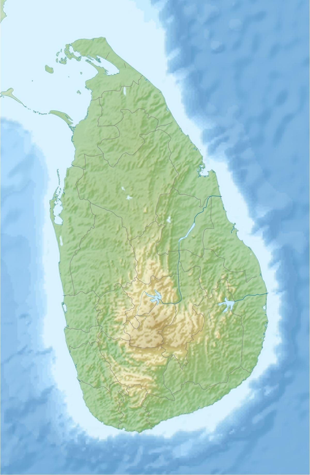 ramani ya dunia, ramani ya Sri Lanka