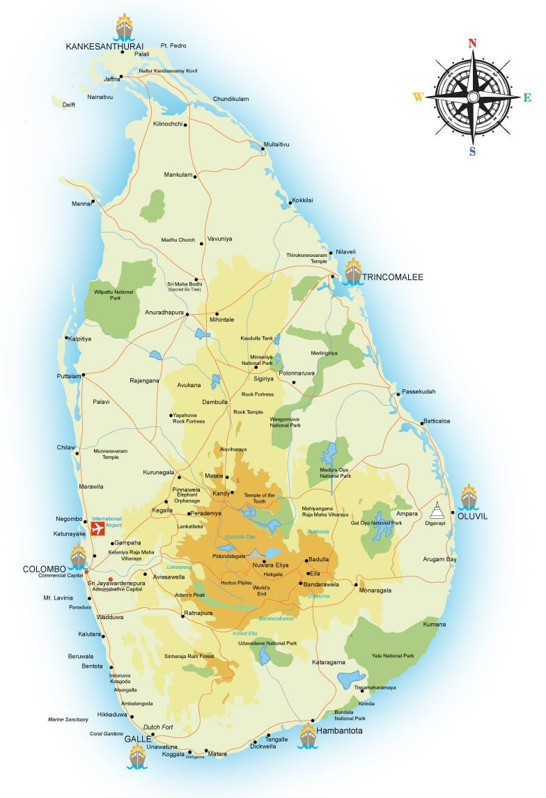 ramani ya id ofisi ya Sri Lanka