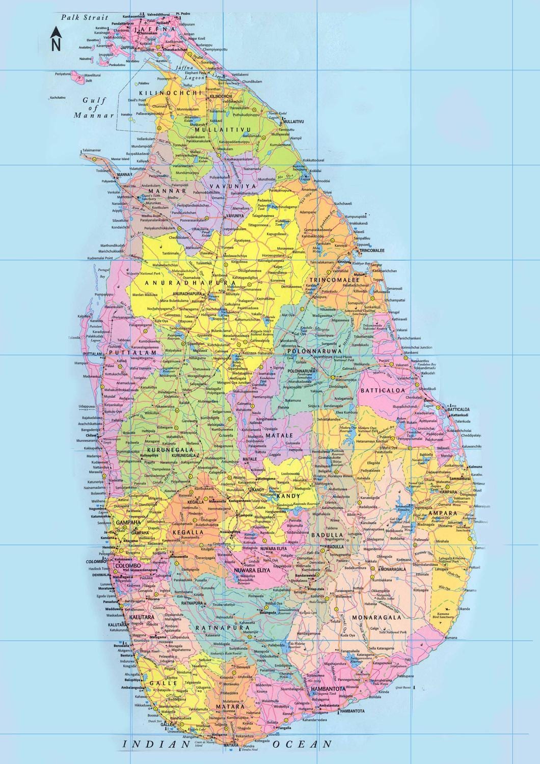Sri Lanka kilomita ramani