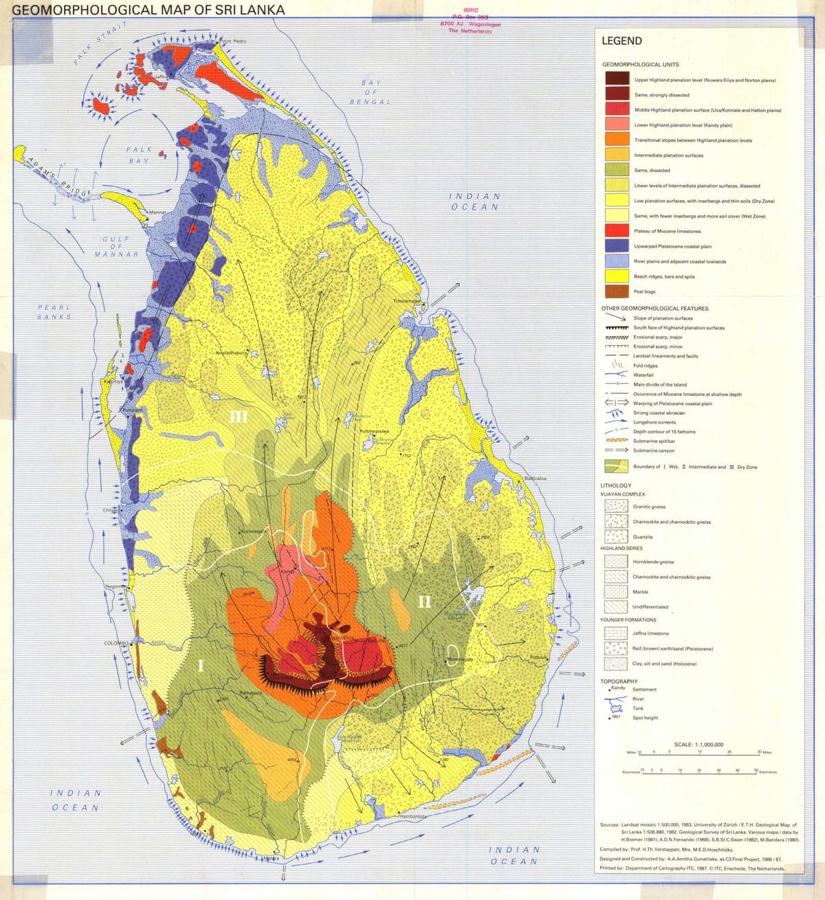 ramani ya udongo ramani ya Sri Lanka
