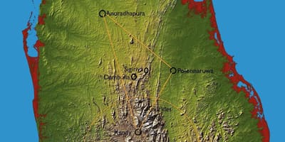Ramani ya kilima nchi Sri Lanka