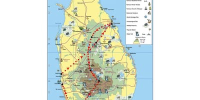 Ramani ya alama katika Sri Lanka