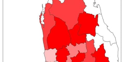 Sri Lanka idadi ya watu ramani