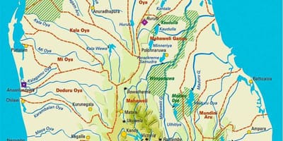 Ramani ya Sri Lanka jiografia