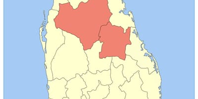 Mkoa wa kati Sri Lanka ramani