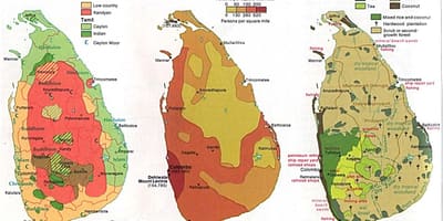 Ramani ya Sri Lanka kilimo