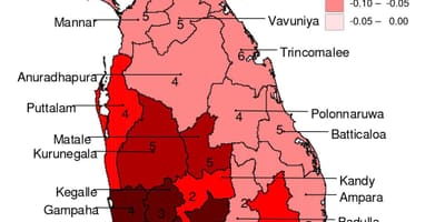 Ramani ya Sri Lanka malaria