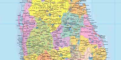 Ramani ya Sri Lanka ramani ya barabara sinhala