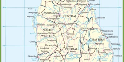 Ramani ya Sri Lanka kisiasa
