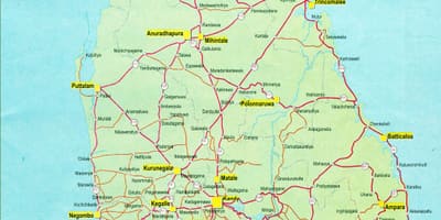 Sri Lanka barabara ramani ya barabara