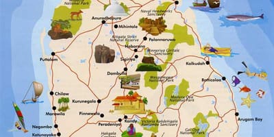 Sri Lanka kisiwa ramani