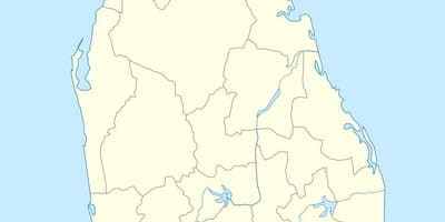 Ramani ya Sri Lanka tarafa sekretarieti