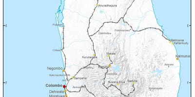 Mafunzo kwa njia ya Sri Lanka ramani